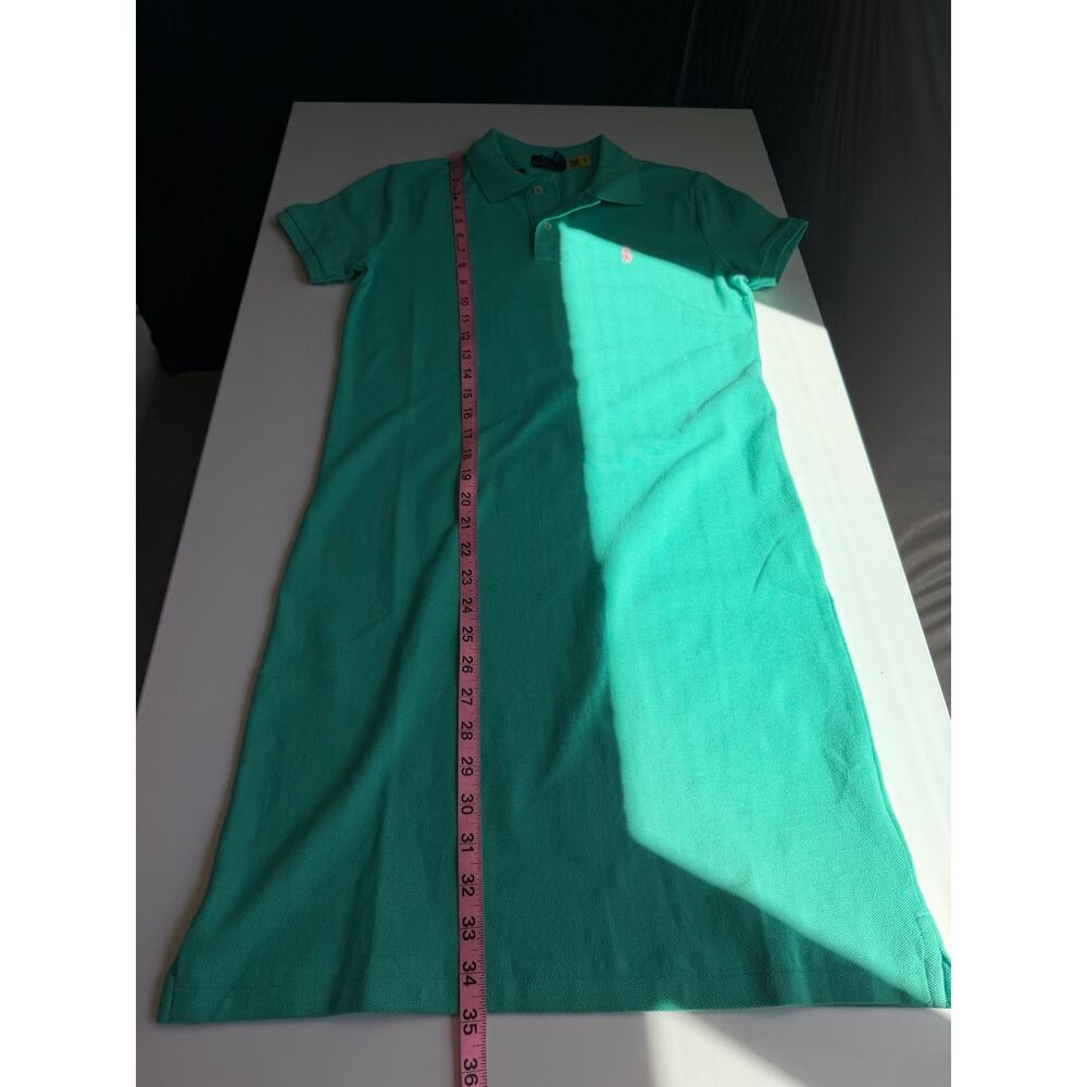 NWT $148 Polo Ralph Lauren Womens Cotton Mesh Polo Dress Sz XS Green Pony Logo - Picture 7 of 8